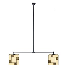 Tiffany T-lamp 2 lights Mondriaan Cube